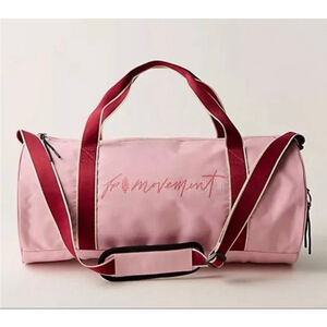 Free People Good Sport Duffle Bag Petal NWT Oversized Multi Purpose